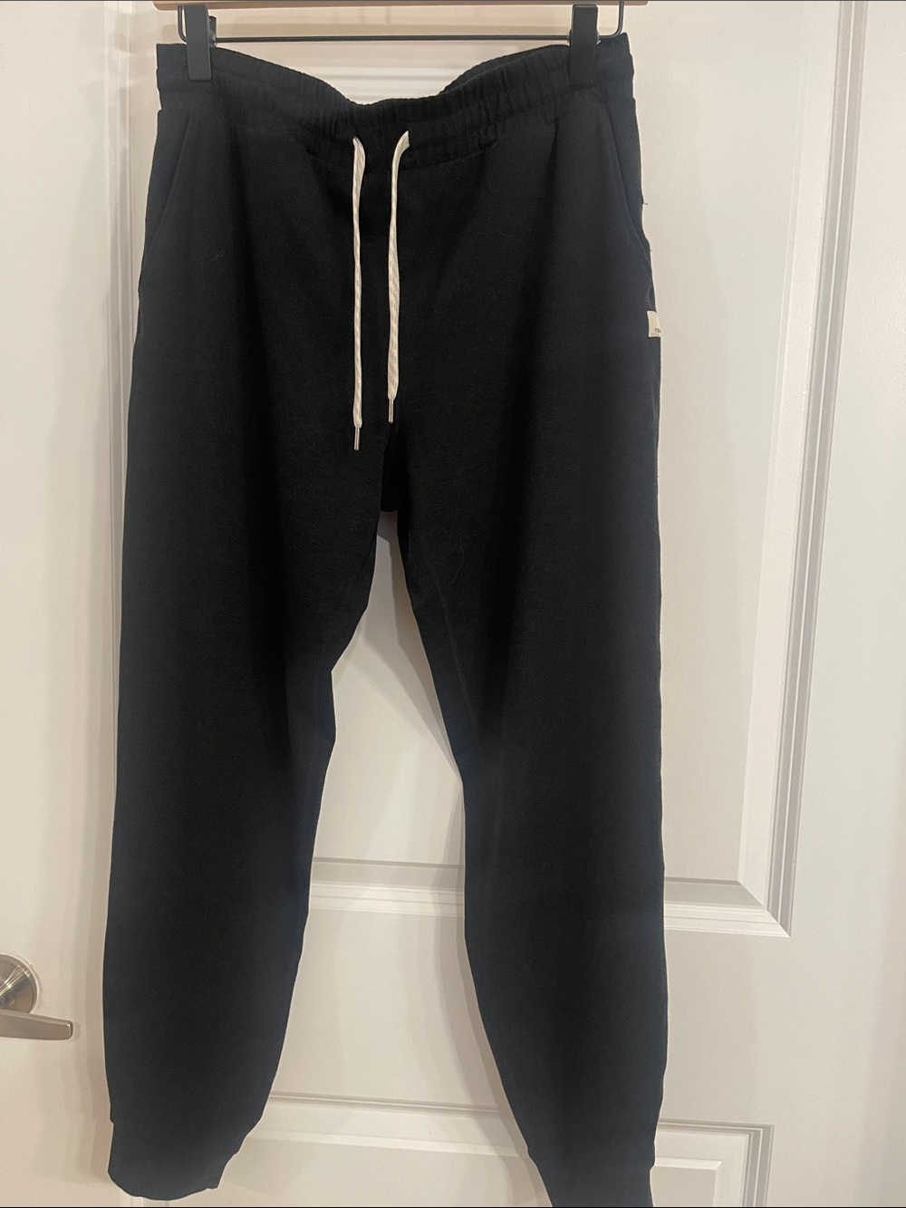 Vuori Black Joggers with White Drawcord